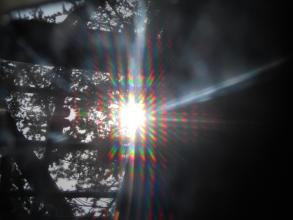light diffraction on iphone screen